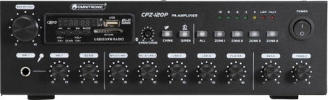 Omnitronic CPZ-120P ELA ELA erősítő 120 W 4 csatornás 4 zóna 10. kép