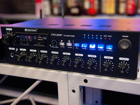 Omnitronic CPZ-120P ELA ELA erősítő 120 W 4 csatornás 4 zóna 7. kép