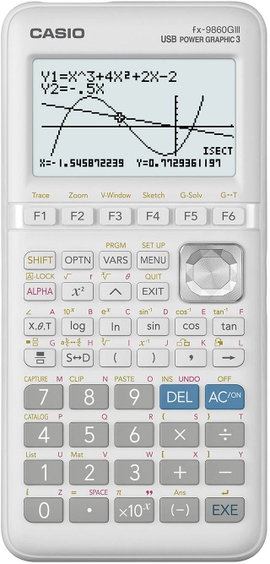 Casio FX-9860GIII Grafikus számítógép Elemekről üzemeltetett Fekete, Ezüst Kijelző (számjegy): 21