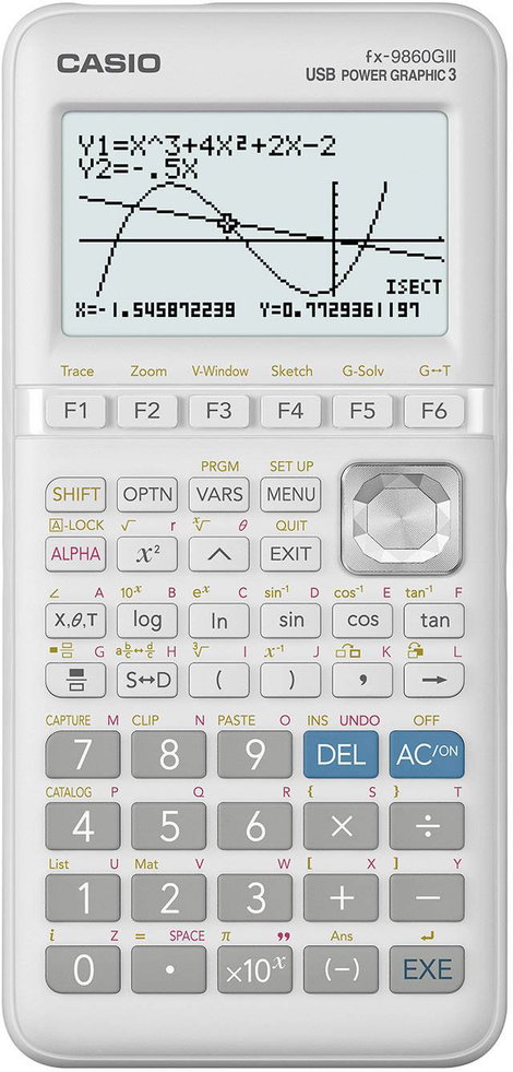 Casio FX-9860GIII Grafikus számítógép Elemekről üzemeltetett Fekete, Ezüst Kijelző (számjegy): 21