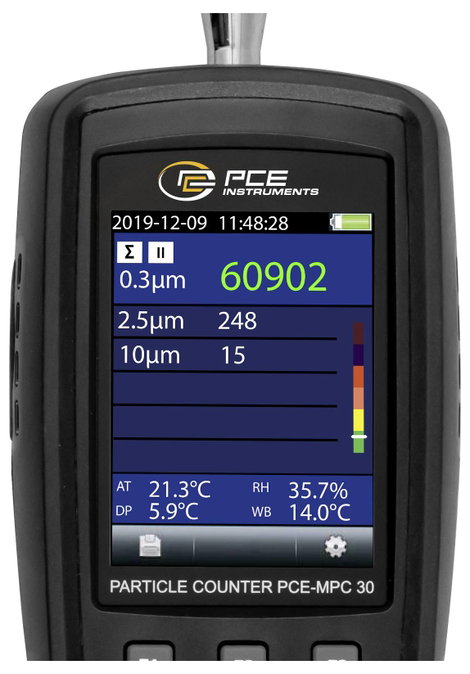 PCE Instruments Finom por mérőkészülék Légnedvesség, Hőmérséklet 5. kép