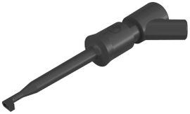 Karmos griffcsipesz, mérőcsipesz 2mm-es banándugó aljzattal, fekete SKS Hirschmann KLEPS 2 BU