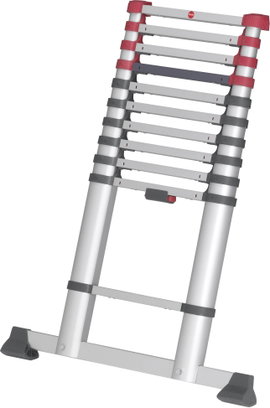 Hailo Teleskopleiter T80 FlexLine 7113-111 Alumínium Teleszkópos létra Munkamagasság (max.): 3.95 m 