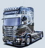 Italeri 3952 SCANIA R730 Streamline Show Truck Kamionmodell építőkészlet 1:24 bélyegkép