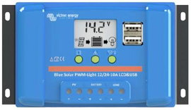 Victron Energy Blue-Solar PWM-LCD&USB Napelem töltésszabályozó PWM 12 V, 24 V 30 A
