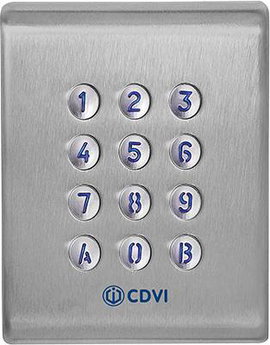 CDVI Security F0201000053-G Kódzár 12 V, 24 V, 48 V IP65 Bluetoothra alkalmas, Megvilágított billent