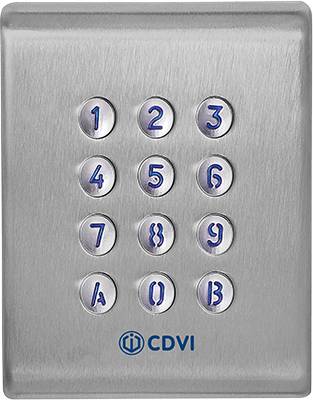 CDVI Security F0201000053-G Kódzár 12 V, 24 V, 48 V IP65 Bluetoothra alkalmas, Megvilágított billent