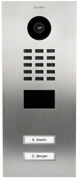 DoorBird D2102V IP videó kaputelefon LAN Külső egység nemesacél V2A (kefélt)