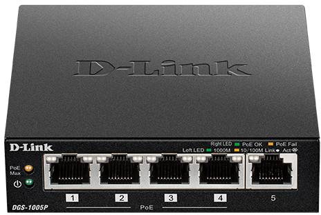 D-Link DGS-1005P/E Hálózati switch 5 port 1 / 10 GBit/s 4. kép