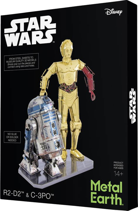 Metal Earth Star Wars Set C-3PO + R2D2 Fém építőkészlet 3. kép