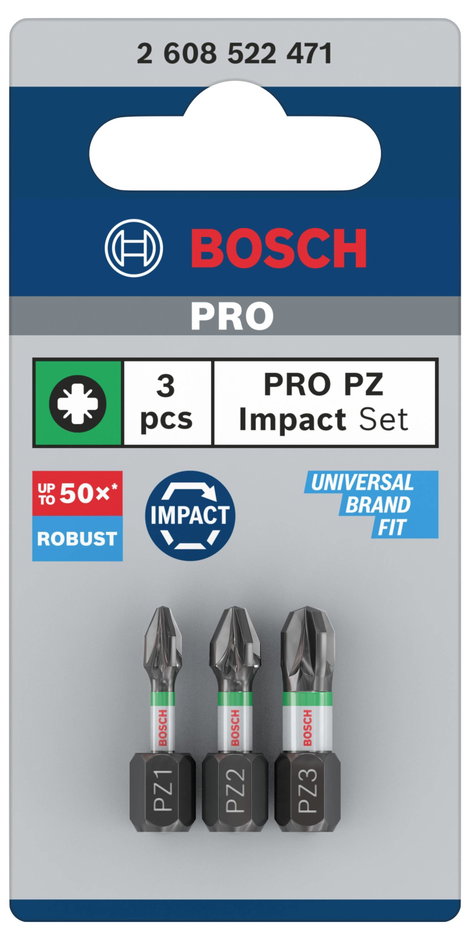 Bosch Accessories Bosch Power Tools 2608522471 Kereszthornyú bit 1 db Kereszthornyú Pozidriv 2. kép
