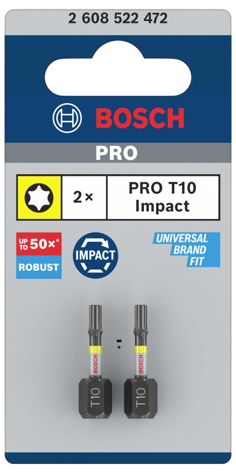 Bosch Accessories Bosch Power Tools 2608522472 Kerek hatlap bit 2 részes T profil 2. kép