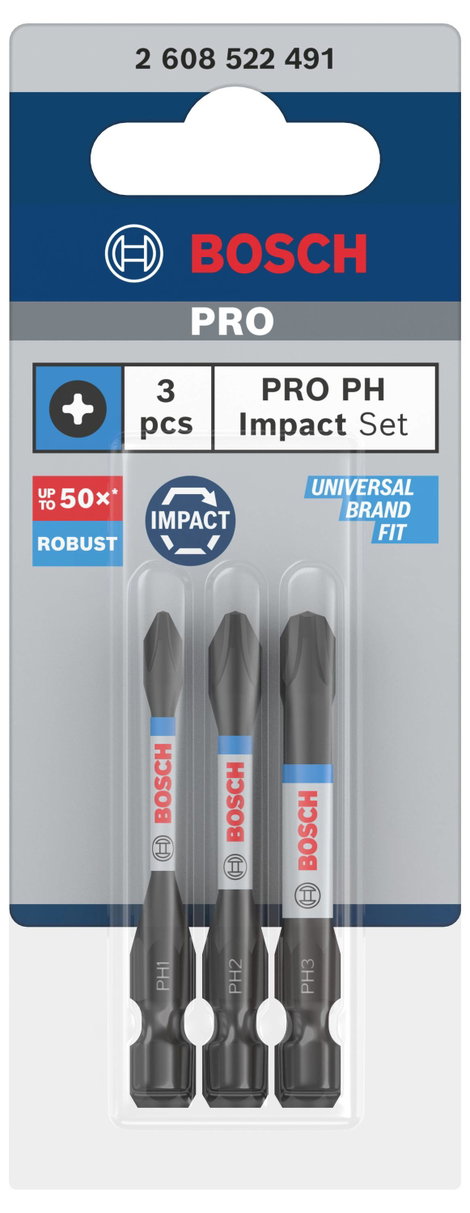 Bosch Accessories Bosch Power Tools 2608522491 Kereszthornyú bit 3 részes Kereszthornyú Phillips 2. kép