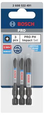 Bosch Accessories Bosch Power Tools 2608522491 Kereszthornyú bit 3 részes Kereszthornyú Phillips 2. bélyegkép