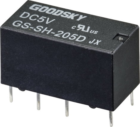 GoodSky GS-SH-205D Nyák relé 5 V/DC 2 A 2 váltó 1 db tubus