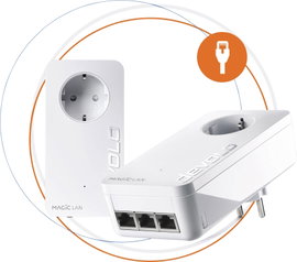 Devolo Magic 2 LAN triple Starter Kit Powerline kezdő készlet 8514 BE Powerline 2400 MBit/s