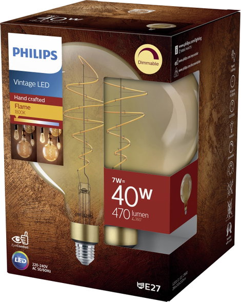 Philips Lighting 871951431378100 LED E27 Gömb forma 6.5 W = 40 W Melegfehér (Ø x H) 202 mm x 286 mm  8. kép