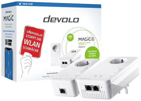 Devolo Magic 2 WiFi next Starter Kit Powerline WLAN kezdő készlet 8614 DE, AT Powerline, WLAN 2400 M 2. kép