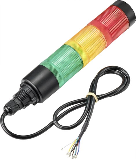 LED-es jelzőlámpa oszlop, piros/sárga/zöld, TRU Components TC-9539296 2. kép