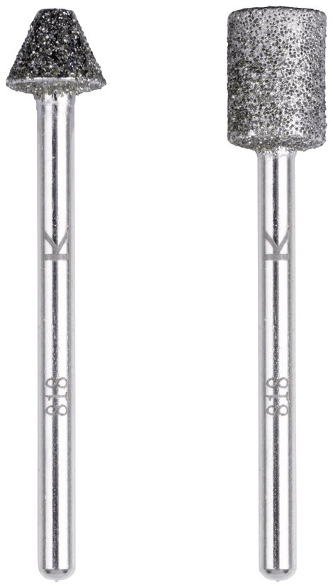 Wolfcraft 5989000 Gyémánt csiszolótoll készlet, hengeres és kúpos, 2 részes. 1 készlet