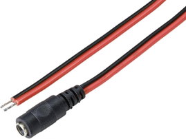 TRU COMPONENTS TC-9556656 Kisfeszültségű csatlakozóvezeték Kisfeszültségű alj - Kábel, nyitott végek