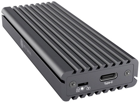 ICY BOX 60913 M.2 merevlemez ház M.2 2230, M.2 2242, M.2 2260, M.2 2280, SATA SSD USB-C®