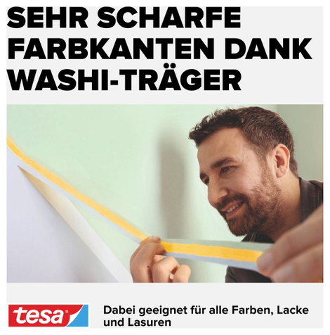 tesa Perfect+ 56539-00000-00 Festő védőszalag Sárga (H x Sz) 100 m x 30 mm 2 db 5. kép
