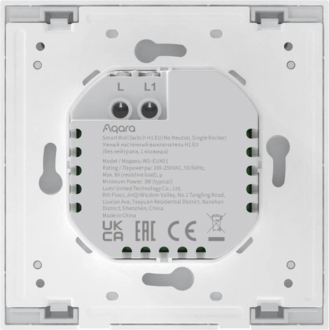 Aqara Vezeték nélküli fali kapcsoló WS-EUK01 Fehér Apple HomeKit 3. kép