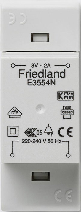 Honeywell E3554N Csengő transzformátor 8 V/AC 2 A