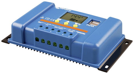Victron Energy Blue-Solar PWM-LCD&USB Napelem töltésszabályozó PWM 12 V, 24 V 10 A 3. kép