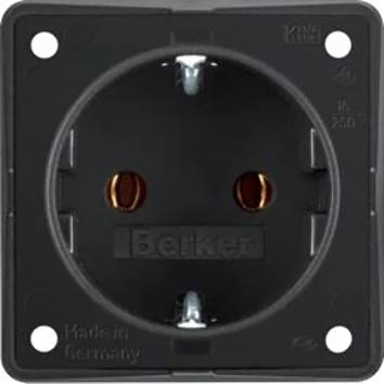Berker 947782503 Csatlakozó aljzat Komplett Integro Flow Fekete
