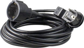 AS Schwabe 50522 Áram Hosszabbítókábel Fekete 5 m H05VV-F 3G 1,5 mm²