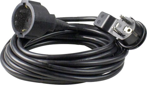 AS Schwabe 50522 Áram Hosszabbítókábel Fekete 5 m H05VV-F 3G 1,5 mm²