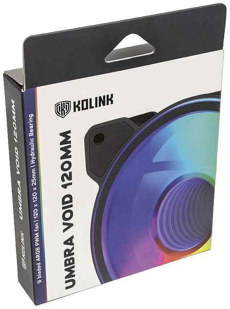 Kolink UMBRA VOID 120mm Számítógépház ventilátor Fekete (Sz x Ma x Mé) 12.5 x 3 x 17 mm 8. kép