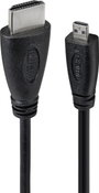 TRU COMPONENTS HDMI Csatlakozókábel HDMI-A dugó, HDMI mikro D dugó 1.80 m Fekete TC-9449896 HDMI káb 2. bélyegkép