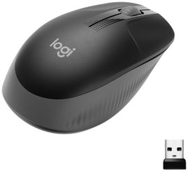 Logitech M190 WLAN egér Rádiójel vezérlésű Optikai Antracit 3 Gombok 1000 dpi