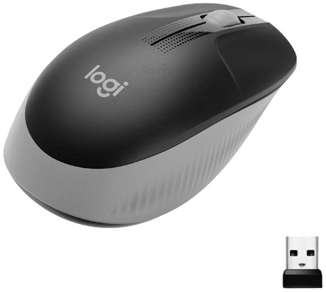 Logitech M190 WLAN egér Rádiójel vezérlésű Optikai Középszürke 3 Gombok 1000 dpi