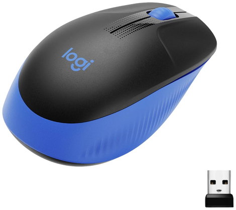 Logitech M190 WLAN egér Rádiójel vezérlésű Optikai Kék 3 Gombok 1000 dpi