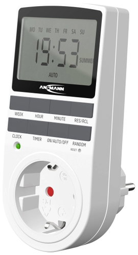 Ansmann 1260-0006 Időkapcsoló óra programozó csomag Digitális Napi program, Heti program 3680 W IP20