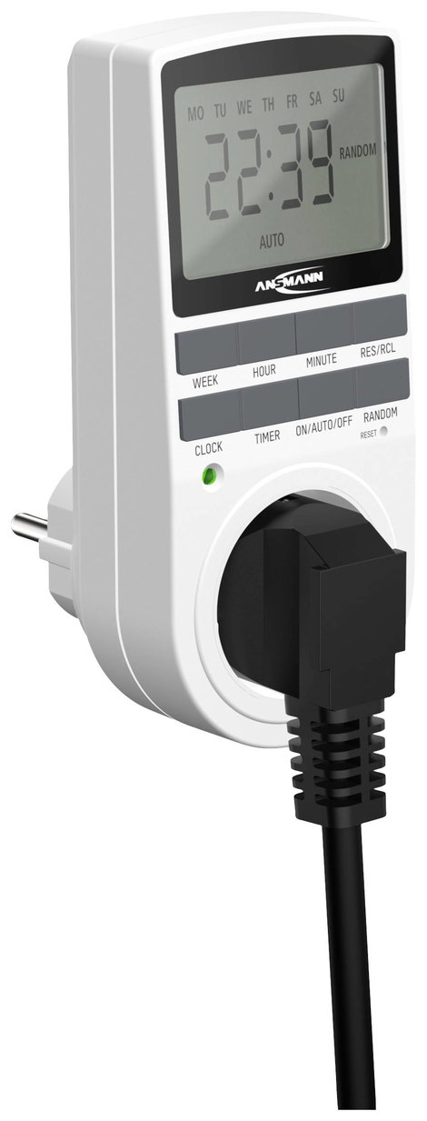 Ansmann 1260-0006 Időkapcsoló óra programozó csomag Digitális Napi program, Heti program 3680 W IP20 5. kép