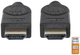 Manhattan HDMI Csatlakozókábel HDMI-A dugó, HDMI-A dugó 1.00 m Fekete 354837 Audio Return Channel, a