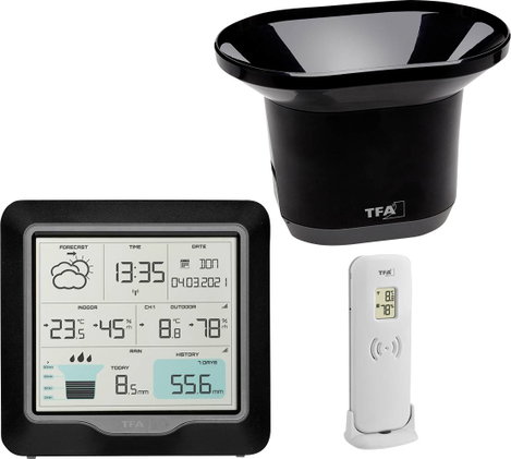 TFA Dostmann RAIN PRO 35.1160.01 Vezeték nélküli időjárásjelző állomás Előrejelzés 12 - 24 órás Érzé