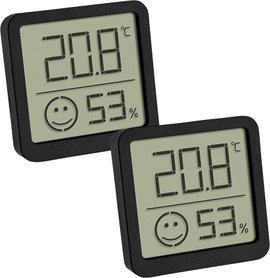 TFA Dostmann 2er Set digitales Thermo-Hygrometer mit Komfortzone Hőmérséklet- és légnedvesség mérő F