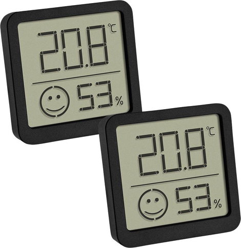 TFA Dostmann 2er Set digitales Thermo-Hygrometer mit Komfortzone Hőmérséklet- és légnedvesség mérő F
