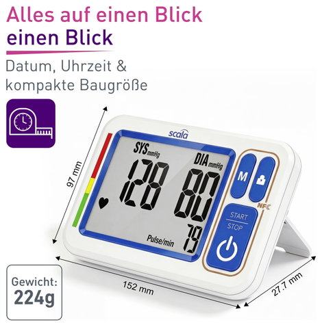 Scala SC 6750 NFC 06750 Vérnyomásmérő Felkar 8. kép