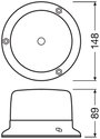 OSRAM Körkörös lámpa Light Signal LED Beacon Light RBL102 12 V, 24 V Fedélzeti hálózatról Csavaros s 8. bélyegkép