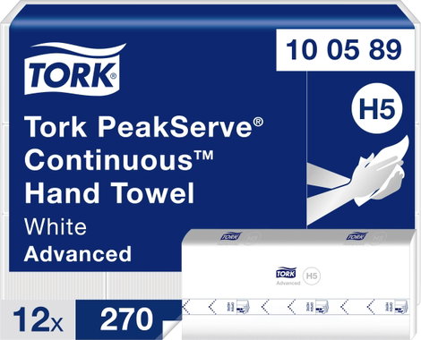 TORK 100589 Papír kéztörlők (H x Sz) 22.5 cm x 20.1 cm N/A 1 készlet