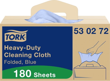 TORK 530272 Extra erős tisztítókendők kék W7, 1 x 180-as törlőkendők Mennyiség: 180 db