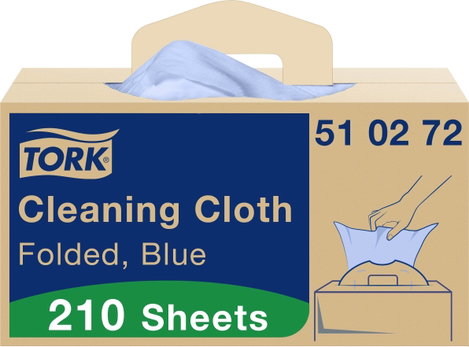TORK 510272 Többcélú tisztítókendők kék W7 1x 210 törlőkendők Mennyiség: 210 db