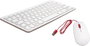 Raspberry Pi® Desktop Kit Billentyűzet, egér készlet USB német, QWERTZ Fehér, Piros bélyegkép